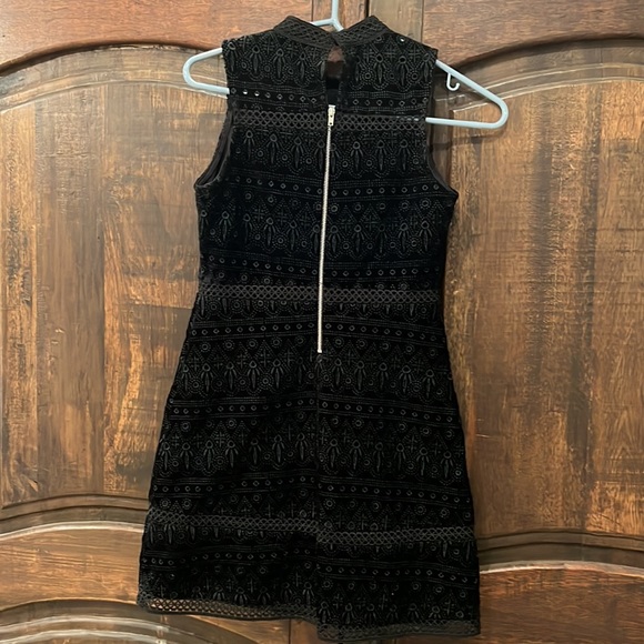 Black Velvet holiday Christmas Cocktail Dress - Girls 12 - Picture 4 of 6